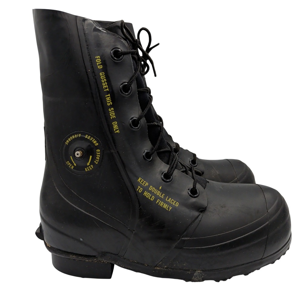 Bata Mickey Mouse Boots Mens 8R Black Rubber Extreme Cold Weather Military‎ 1984